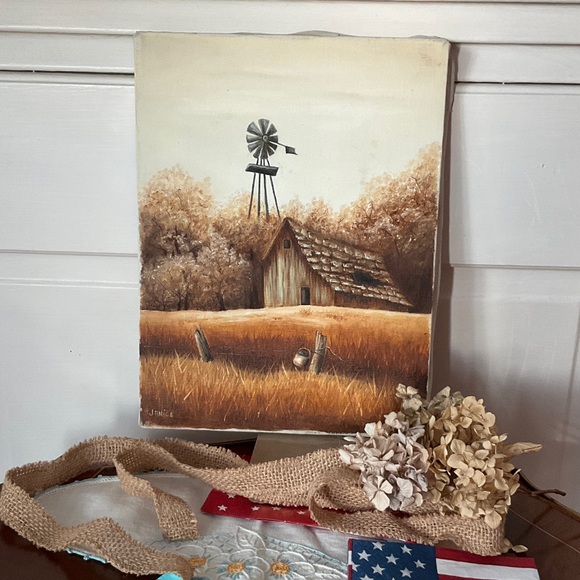Other - Rustic Barn and Windmill Petite Canvas Art